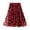 Red, variant on Michellecmm Women’s Tulle Long Skirt, Vintage High Waist Flocked Floral Print Midi A-line Skirt