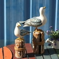 thumbnail image 6 of 2pcs Wooden Seagull Figurine Nautical Decorations Ornaments Rustic Vintage Decor, 6 of 8