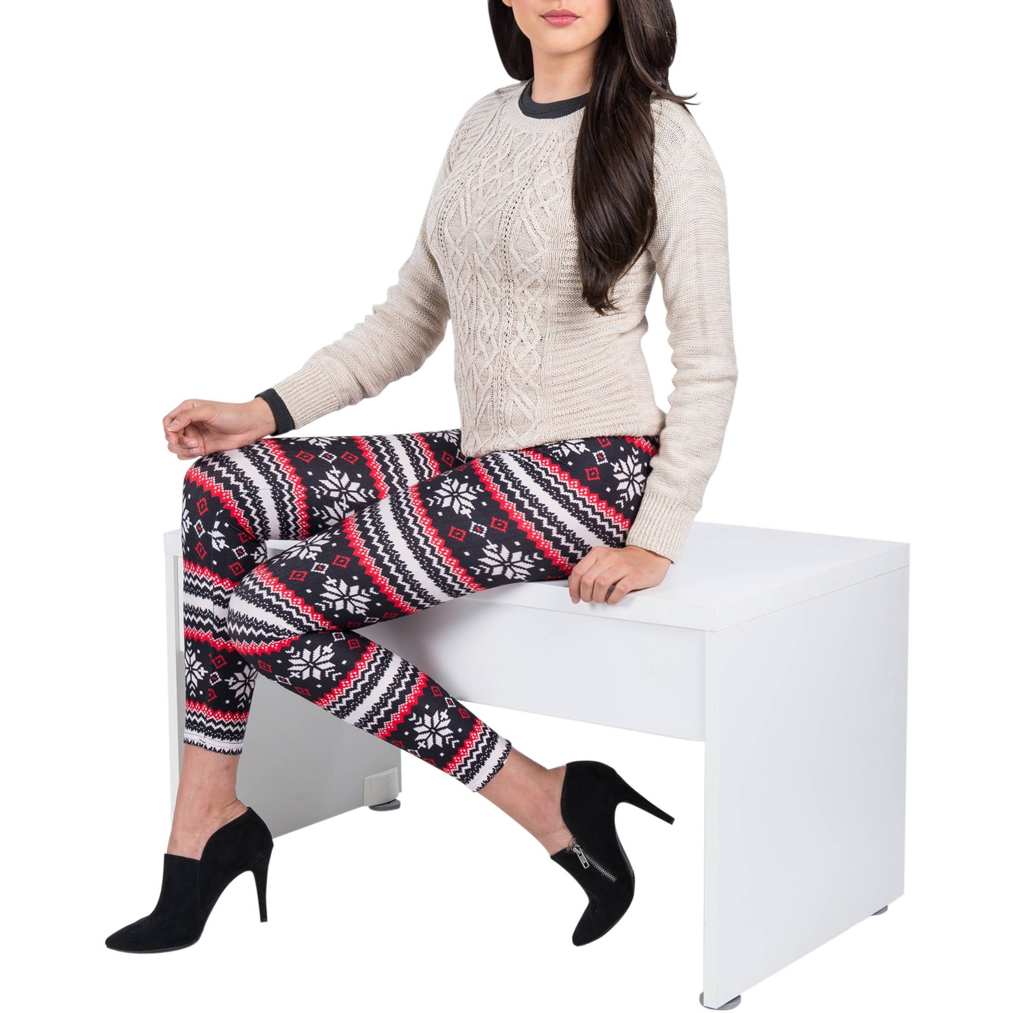 Women's Four Points Design Full Length Stretchy Leggings