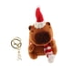 thumbnail image 4 of Llavero de peluche de carpincho, mochila de animales de peluche de carpincho, colgante de muñeca portátil llavero dorado blanco, 4 of 9