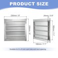 thumbnail image 2 of Cubierta de Ventilación de Aluminio Uxcell, Rejilla de Ventilador de Escape Automática de Gravedad Cuadrada de 8x8 Pulgadas, 2 of 6