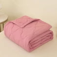 thumbnail image 3 of Nvzi Pink Summer Quilts, 100*150cm Thin Quilt, Light Weight Quilts Coverlet for Summer, Breathable, cool & comfortable,Soft Comfortable Quilts for Bed, Machine washable,1 Piece, 3 of 4