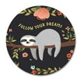thumbnail image 1 of Alfombrilla De Ratón Redonda Con Diseño De Perezoso Para Bebé De Smooffly, Sigue Tus Sueños, Alfombrilla De Ratón Redonda, Lindo Perezoso Para Bebé En El Árbol, 1 of 1