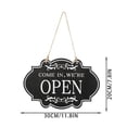 thumbnail image 3 of Tong Double Open Closed Sign For Bar And Wooden Business Hours Plaque, 3 of 6