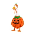 thumbnail image 3 of Sruoe Halloween Pumpkin Jack‑o‑Lantern Outfit for 23 Inch Porch Goose Statue, Fall Harvest Themed Costume for Yard Lawn Goose Figurine Decor, 3 of 5