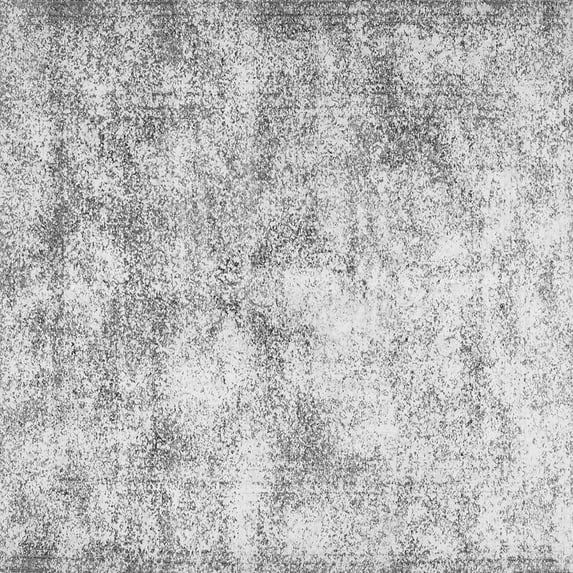 Ahgly Company Indoor Square Persian Gray Traditional Area Rugs, 4' Square