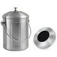 thumbnail image 4 of Odorless Kitchen Compost Bin, 5 Liters Stainless Steel Indoor Compost Bucket for Kitchen Countertop with Replaceable Filter, Airtight Lid and Soft-Grip Handle, 4 of 5