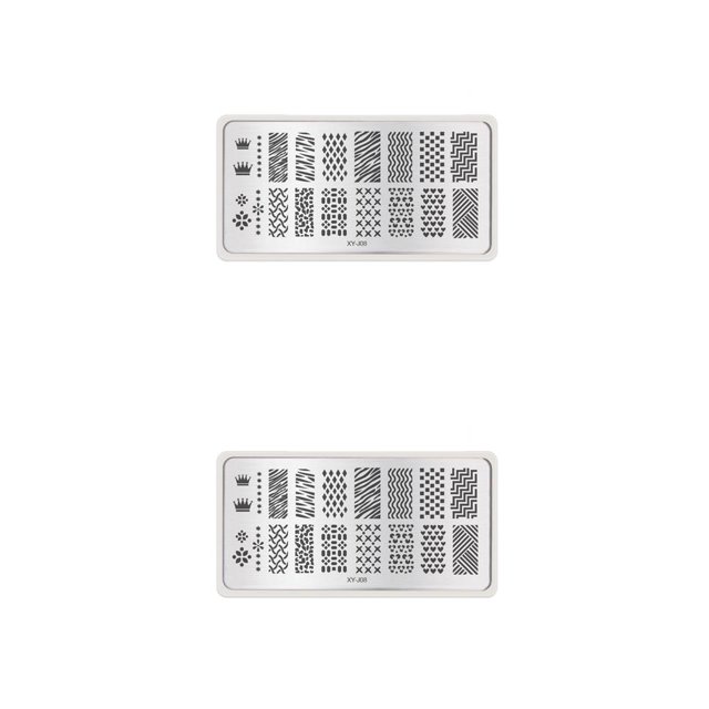 sweethay 1pc 16 Estilos Nail Stencils Nails Art Stamp Templates Plates para Gel Nail Polish Manicure Image Plate 8 2piezas sweethay CBP003234