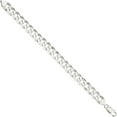 thumbnail image 2 of 925 Sterling Silver 10.6mm Curb Link Chain Bracelet, 2 of 3
