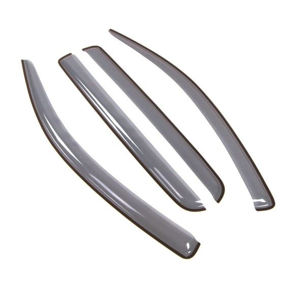 Tuningpros LWD2-460 Outside Mount Window Visor Deflector Rain Guard Light Grey 4 Pcs Set For 2007-2016 Toyota Tundra CrewMax/Crew Cab