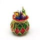 thumbnail image 2 of Caja de baratijas de Navidad Caja de joyería con bisagras esmaltada pintada a mano Caja de regalo decorativa Caja de soporte de joyería Centros de mesa de Navidad Favores, 4 * 5.8 cm JAMW Sencillez, 2 of 5