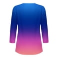 thumbnail image 5 of LiMoi Womens Tops Dressy Casual Summer Women's T-Shirts 3/4 Sleeve Plus Size Tee Shirts for Women Graphic Tie Dye Tee Items Ordered by Me, 5 of 5