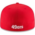 thumbnail image 4 of Men's New Era Scarlet San Francisco 49ers Omaha Throwback 59FIFTY Fitted Hat, 4 of 5