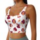 thumbnail image 2 of Fotbe Cartoon Hedgehogs Sujetador Deportivo Largo sin Aros para Mujer con Almohadillas y Soporte Medio, Transpirable y Absorbente, Camiseta Tipo Chaleco o Tank Top-Small, 2 of 8