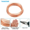 thumbnail image 4 of Uxcell Soft Copper Wire, 2Pcs 20Gauge/0.8*0.8mm Diameter 6m Half Round Craft Wire, 4 of 5