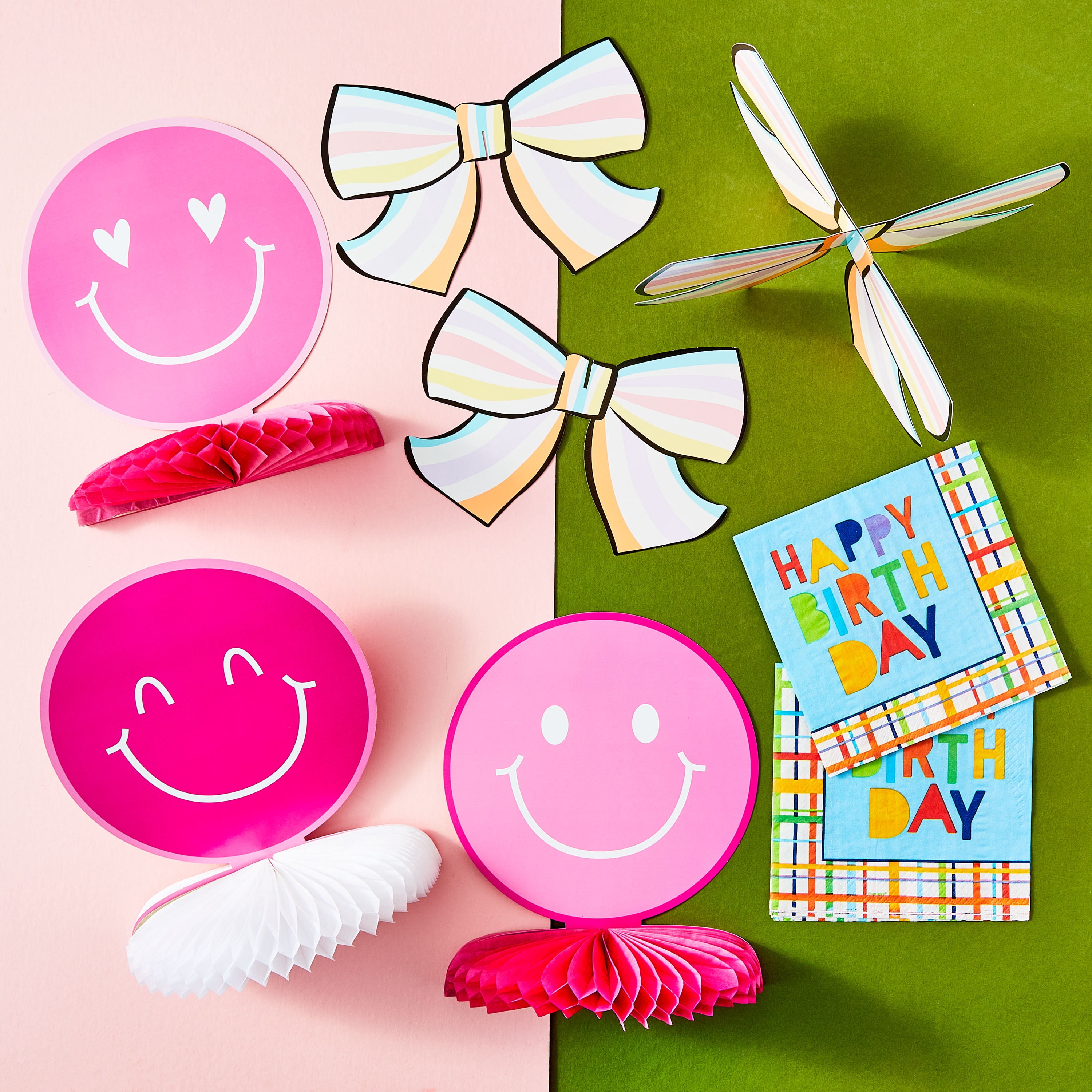Multicolor Sweet Bows 3D Table Centerpiece Decorations, 3 Pieces, by Way To Celebrate