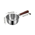 thumbnail image 2 of Gnmfd 304 Stainless Steel Three-Layer Mini Hot Oil Pot Thickened Deep Pan with Anti-Splash for Melting Cheese Candy Chocolate Heating Soups Sauces Milk Warming Household Kitchen Cooking, 2 of 2