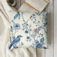 thumbnail image 3 of YINGXI Blue Toile Throw Pillow Covers Vintage Florla Pillow Cases Decorative Cushion Covers for Sofa Living Room 22x22in, 3 of 5