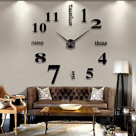 Reloj de pared 3d con números adhesivos best sale