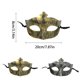 thumbnail image 3 of Sonducket Media cara Retro Masque Masquerade Disfraces Mardi Gras Fiesta veneciana Actuación Cumpleaños Halloween plata antigua Type3 NO3 Sonducket AP010205-02B, 3 of 6
