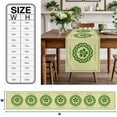 thumbnail image 6 of St. Patrick's Day Celtic Cone Table Runner-72 Inch Long Green Lucky Shamrock on Beige Table Runners Linen Burlap Tablerunner for Kitchen Dining Room Holiday Party, 6 of 9