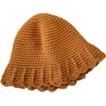 thumbnail image 5 of CoCopeaunts Bucket Hats for Women Hand Crochet Knitted Fisherman Hat Female Version Casual Outdoor Warm Beanie Hat Ruffle Brim, 5 of 8