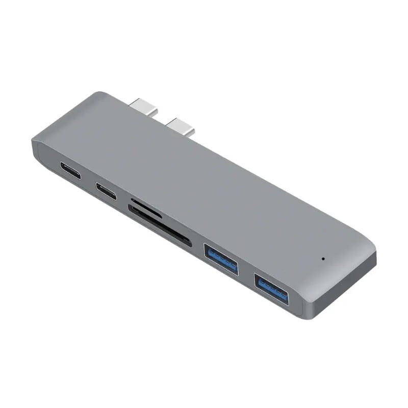 6 In 1 USB C Hub USB Type C Hub Adapter For MacBook Pro/Air M1 M2 2021 2020 2019 2018 Thunderbolt 3 PD USB 3.0 SD TF Card Reader