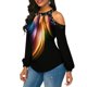 thumbnail image 1 of Super_ Camiseta Talla Grande Para Mujer Con Estampado De Arco Iris Blusa Polloverpangjing, 1 of 4