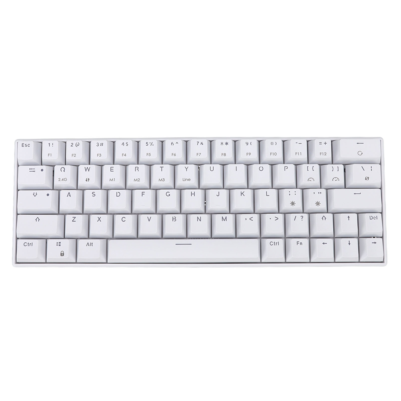 Mechanical Gaming Keyboard, 64 Keys White Small Portable