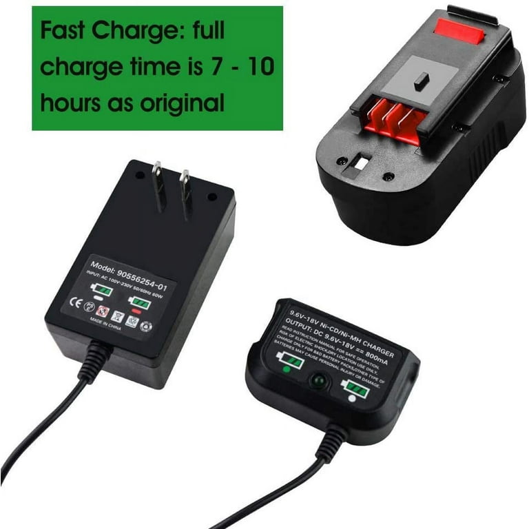 9.6V-18V Battery Charger Replacement for Black & Decker HPB18 FSB18 HPB14  HPB12