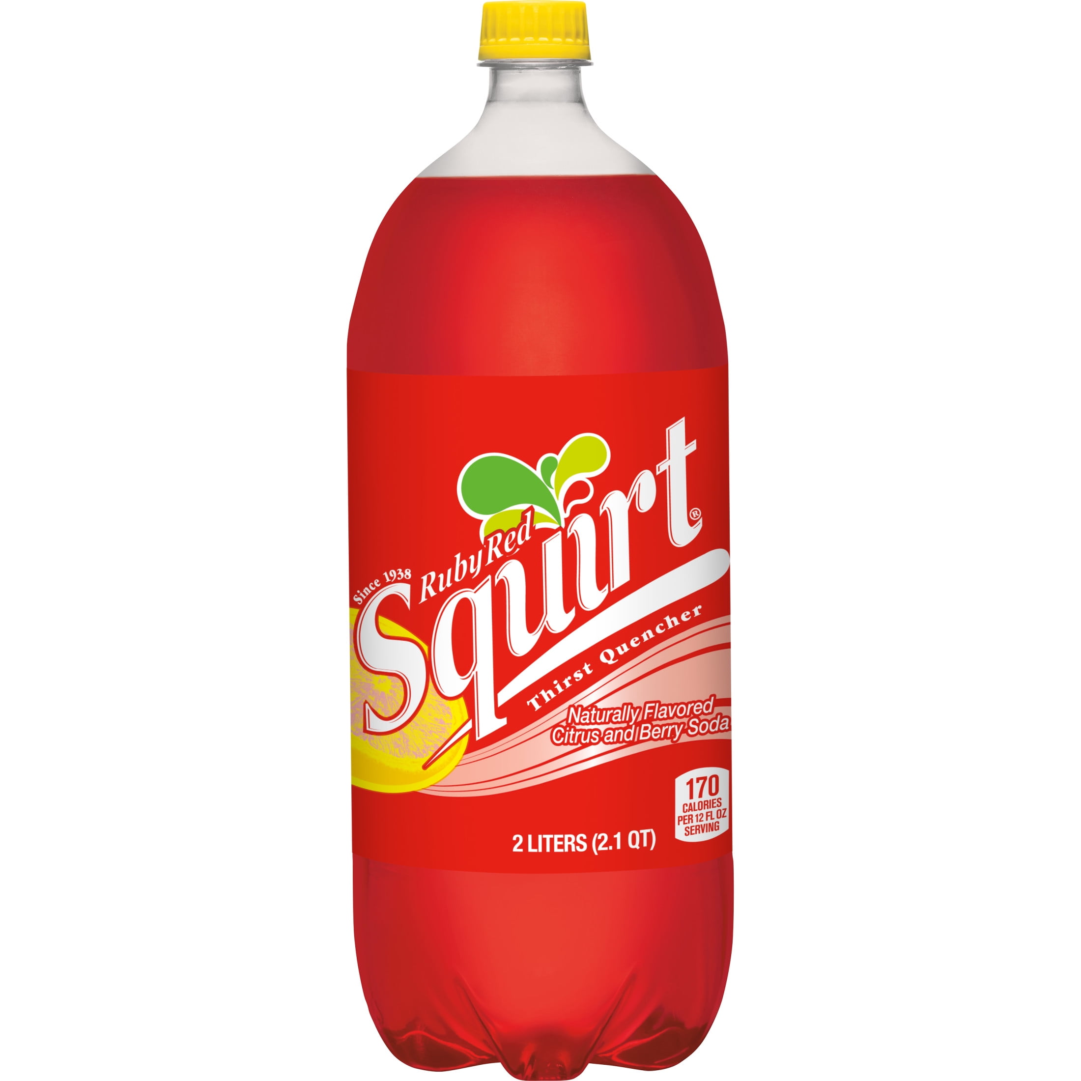 Squirt Ruby Red Grapefruit Soda Pop, 2 L, Bottle