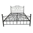 thumbnail image 3 of BTMWAY Queen Size Bed Frame, Heavy Duty Metal Platform Bed with Strong Slat Support, No Box Spring Needed, Modern Bedroom Queen Bed Frame with Headboard and Footboard, Black, 3 of 5