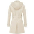 thumbnail image 2 of Chrisuno Trench Coats for Women Spring Lightweight Belted Raincoat White S, 2 of 3