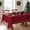 Red, variant on Elrene Home Fashions Poinsettia Noel Laser Cut Tablecloth, Ivory, 52" Square