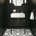 thumbnail image 1 of Modway Échange 24 Pouces Meuble-Lavabo de Salle de Bain Mural en Acier Inoxydable Noir Blanc, 1 of 8