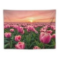 thumbnail image 5 of Nawypu Pink Tulips Sunset Vibrant Tulip Fields Decorative Modern Floral Botanical Wall Hanging Painting, 5 of 6