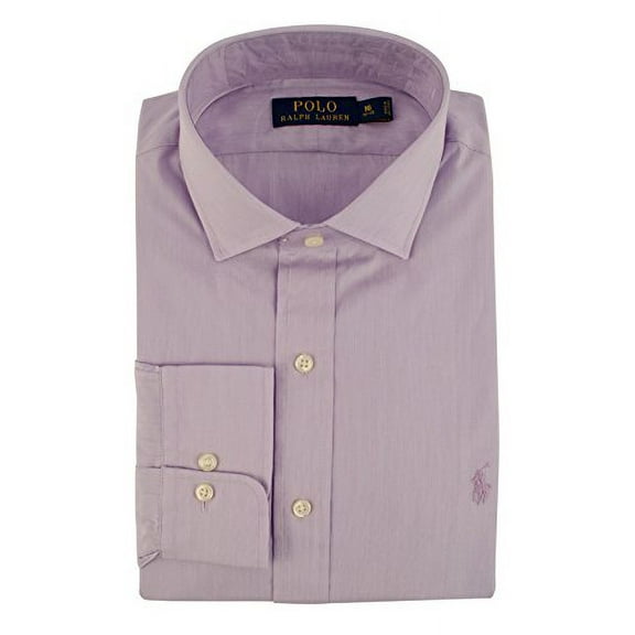 Polo Ralph Lauren Mens Estate Hairline Stripe Shirt (14.5(32-33), Purple/White)