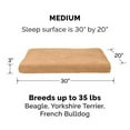 thumbnail image 2 of FurHaven Pet Dog Bed | Deluxe Orthopedic Quilted Suede Mattress Pet Bed for Dogs & Cats, Camel, Medium, 2 of 3