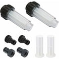 thumbnail image 1 of Filtro de agua para manguera de jardín, 2 piezas Juego de filtros de agua de 3/4 de pulgada con 4 elementos de filtro y 2 adaptadores rápidos para hidrolavadora, bomba de jardín, 1 of 5