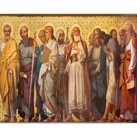 Catholic print picture - THE TWELVE APOSTLES SH - 8" x 10" ready to be framed