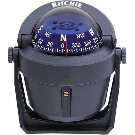 - Ritchie B-51G Bracket Mount Explorer Compass, Grey with Blue Dial