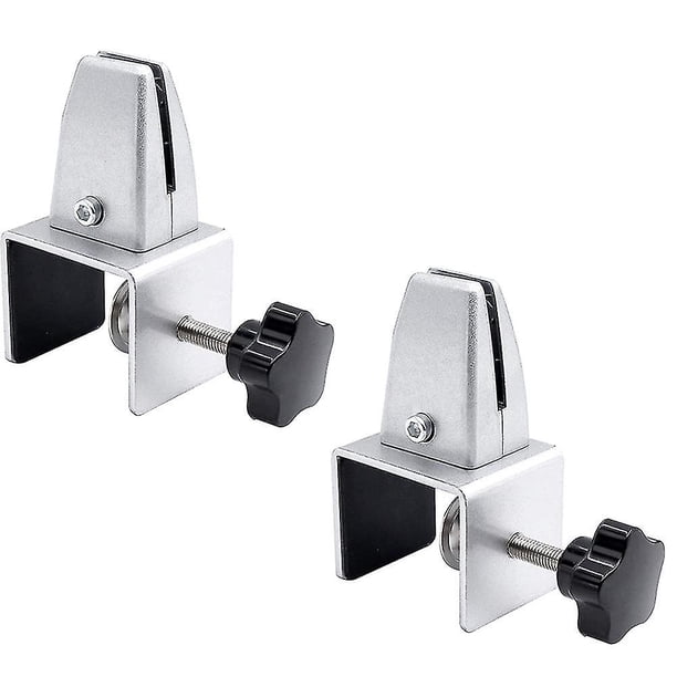 Soporte de abrazadera en C, 2 piezas ajustables de plata para partición de escritorio, soportes de abrazadera de fijación para protector de estornudos
