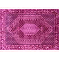 Ahgly Company Indoor Rectangle Persian Pink Traditional Area Rugs, 5' x 7'