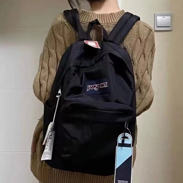 JS Jess mochila mochila escolar mochila bolsa de computadora estudiantes masculinos y femeninos color sólido simple campus viaje impermeable gran capacidad