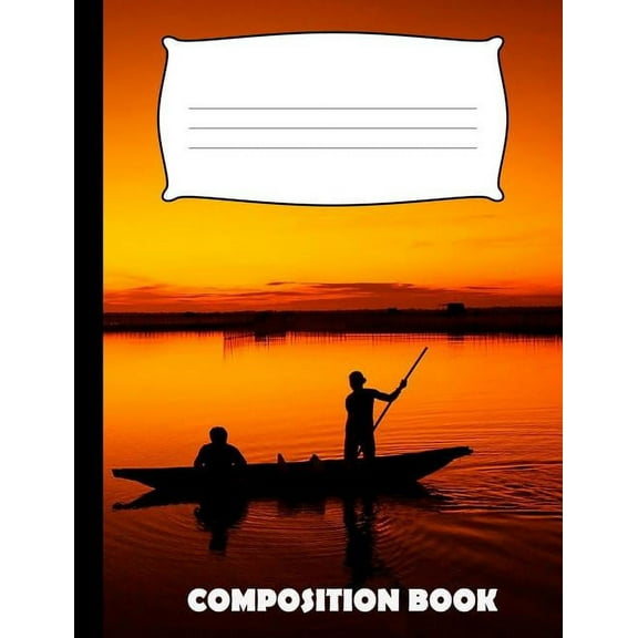 Composition Book: Fishing Composition Notebook Wide Ruled (Paperback)