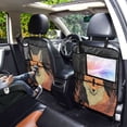 thumbnail image 7 of WOBOGO Night Orange Fox Backseat Car Organizer 2 PCS Footed Universal Car with Touch Screen Tablet Holder Rear Seat Protector, 7 of 7