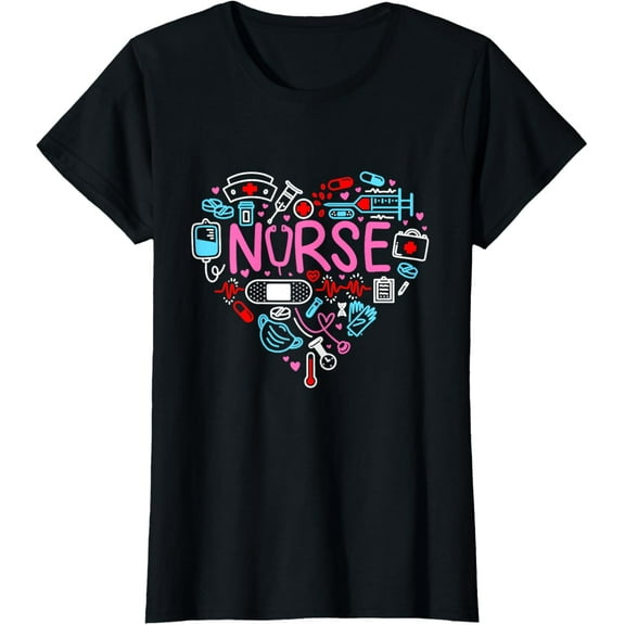 t-shirt Nurse Love Nursing Student RN Life Thank You Gifts for Women T-Shirt.
