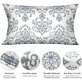 thumbnail image 5 of Decorative Lumbar Pillow Covers 12x20 Set of 4, Grey and White Modern Simple Square Pillow Case Cushion Cover for Sofa Couch Farmhouse Living Room Bedroom Car(Gray and White), 5 of 6