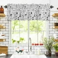 thumbnail image 3 of Sketch Style Valances for Windows Simple Computer Game Console Lines Rod Pocket Curtain Valance Window Treatment Short Curtains for Kitchen Living Room, 60"x18", 3 of 5