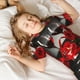 thumbnail image 5 of Balery Red Wine Rose Conjunto de Pijama Infantil de Manga Corta con Estampado – Ropa de Dormir de Algodón Suave-3X-Large, 5 of 6